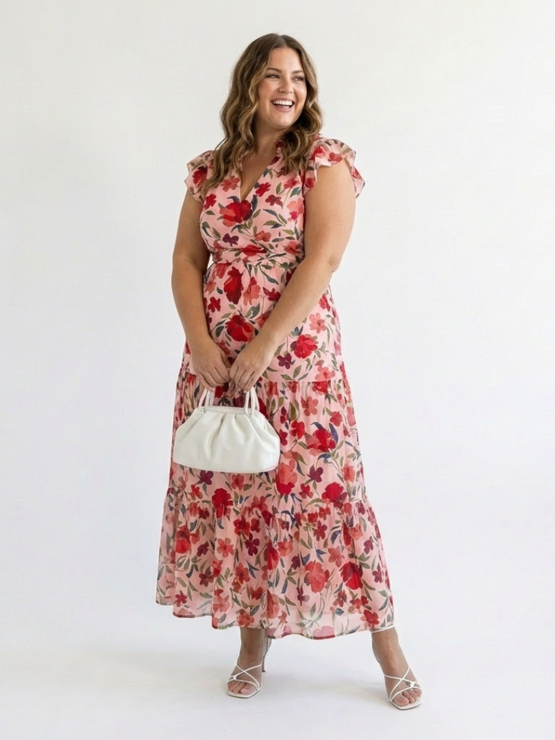 VOREALO | Vestido Largo Estampado Floral < Lila >