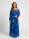 VOREALO | Vestido Largo Floral Azul < Ana >