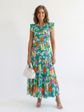 VOREALO | Vestido Largo Estampado Floral < Lila >