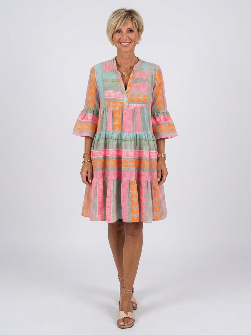 VOREALO | Vestido Estampado Geométrico < Iris >