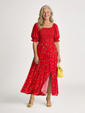 VOREALO | Vestido Largo Puntos de Flores < Celia >