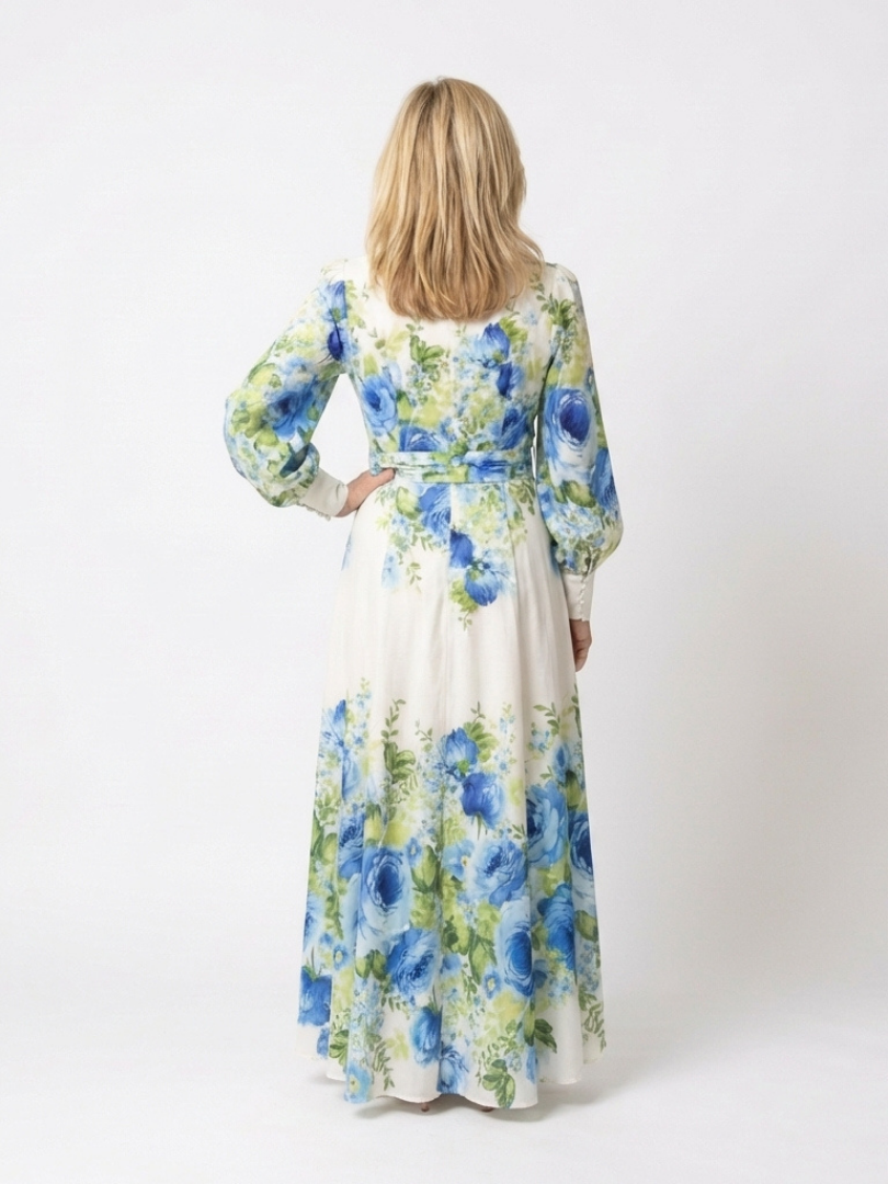 VOREALO | Vestido Largo Lazo Floral < Nora >