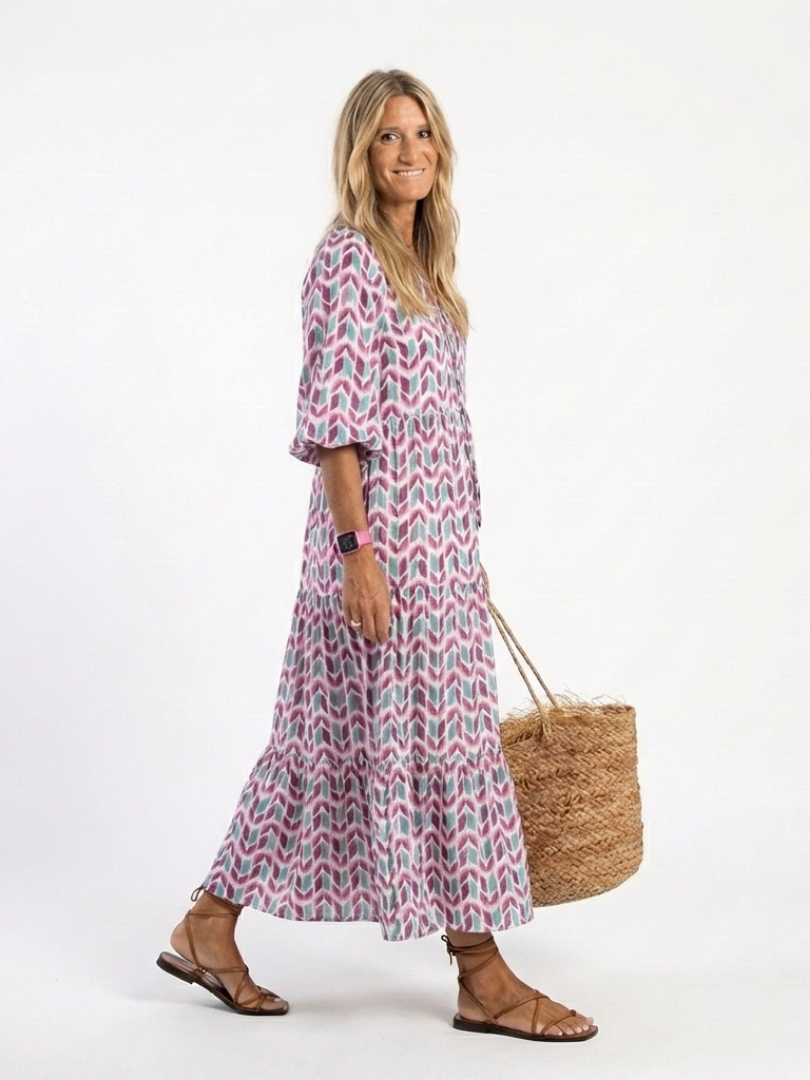 VOREALO | Vestido Largo Mangas < Mireya >