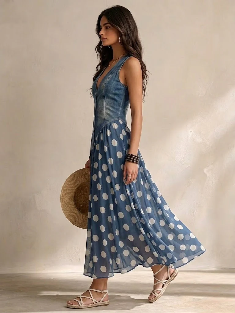 VOREALO | Vestido Comodo Lunares