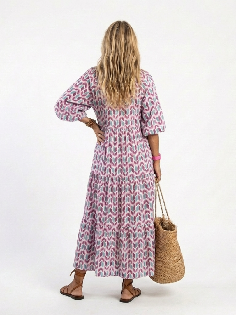 VOREALO | Vestido Largo Mangas < Mireya >