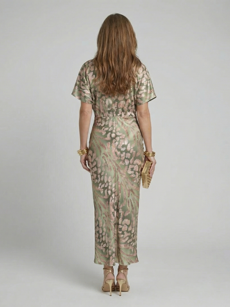 VOREALO | Vestido Serpiente Cromado < Coral >