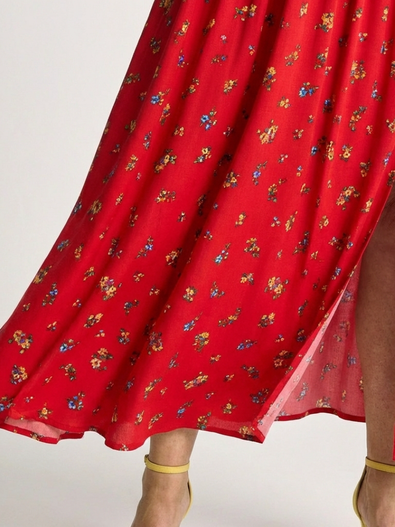 VOREALO | Vestido Largo Puntos de Flores < Celia >