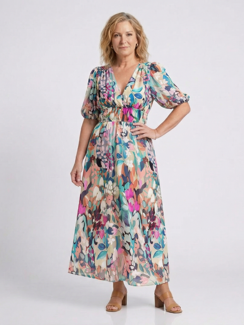 VOREALO | Vestido Muticolor Hojas < Chiara >