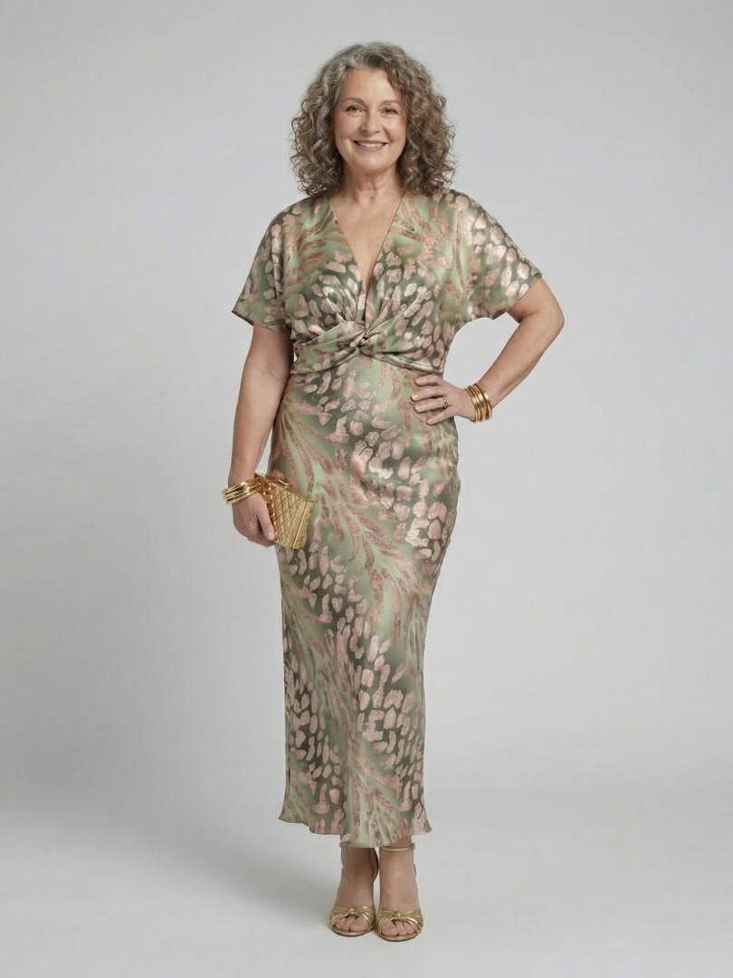 VOREALO | Vestido Serpiente Cromado < Coral >