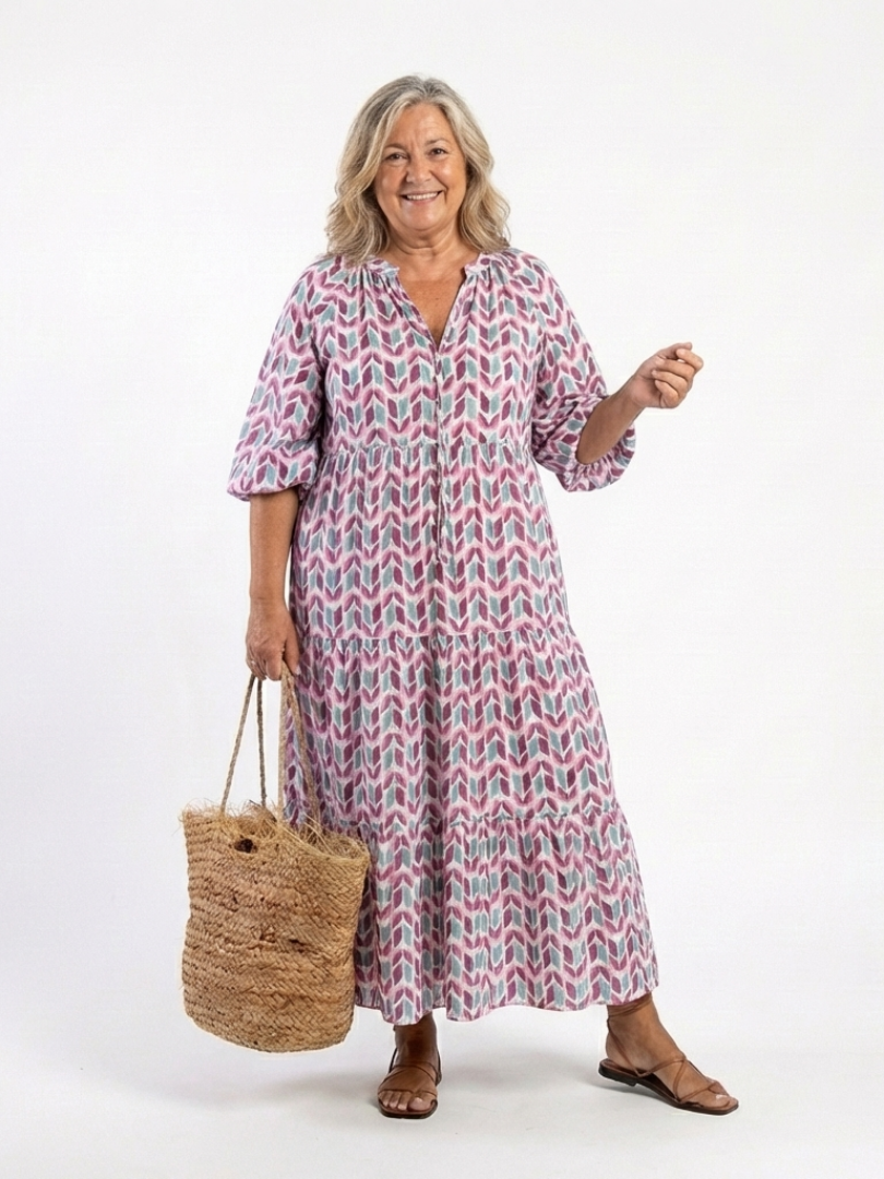 VOREALO | Vestido Largo Mangas < Mireya >