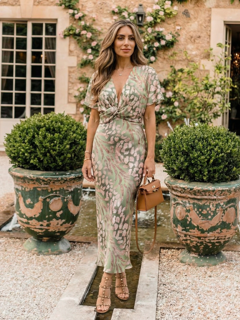 VOREALO | Vestido Serpiente Cromado < Coral >