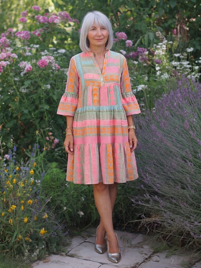 VOREALO | Vestido Estampado Geométrico < Iris >
