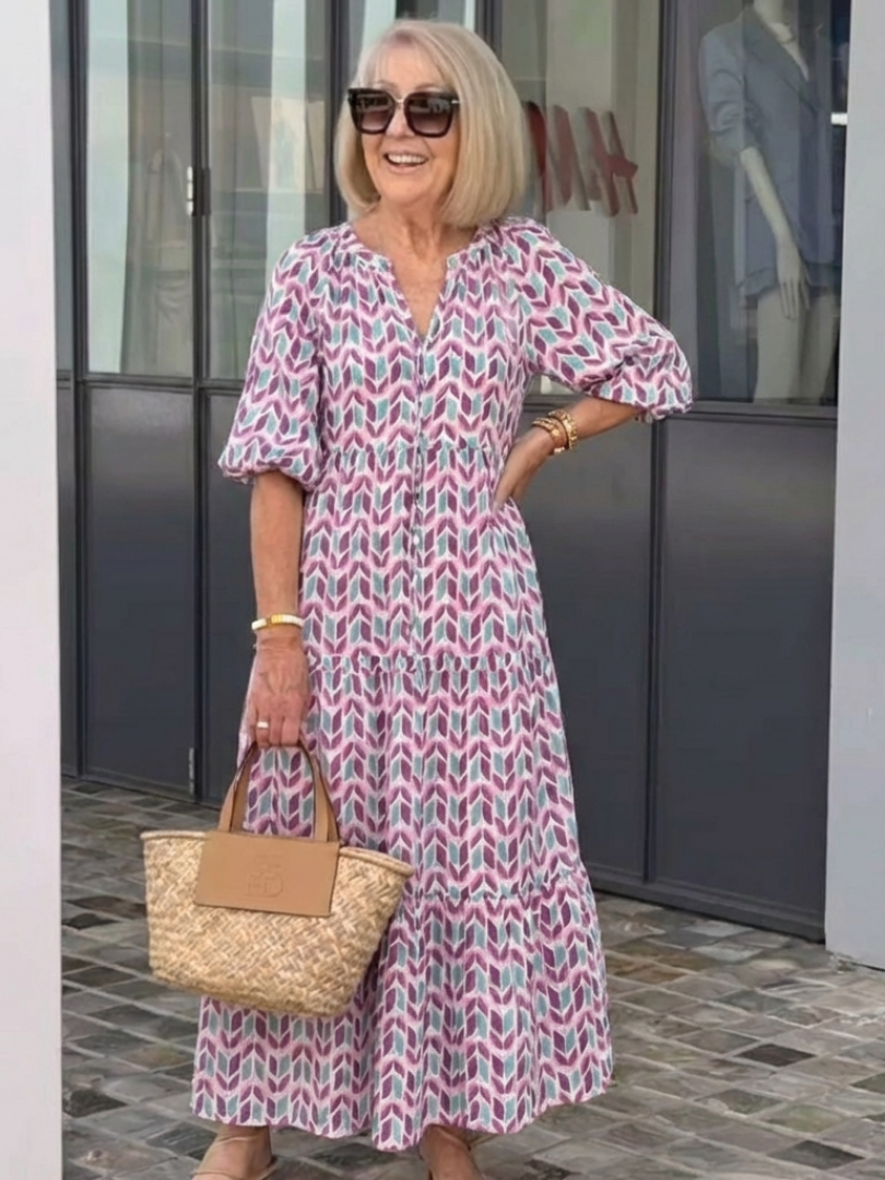 VOREALO | Vestido Largo Mangas < Mireya >