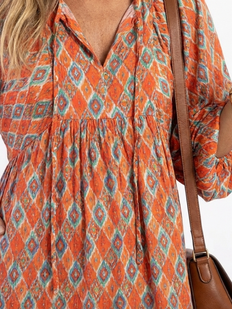 VOREALO | Vestido Estampado Geométrico < Noa >