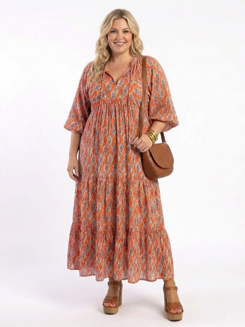 VOREALO | Vestido Estampado Geométrico < Noa >