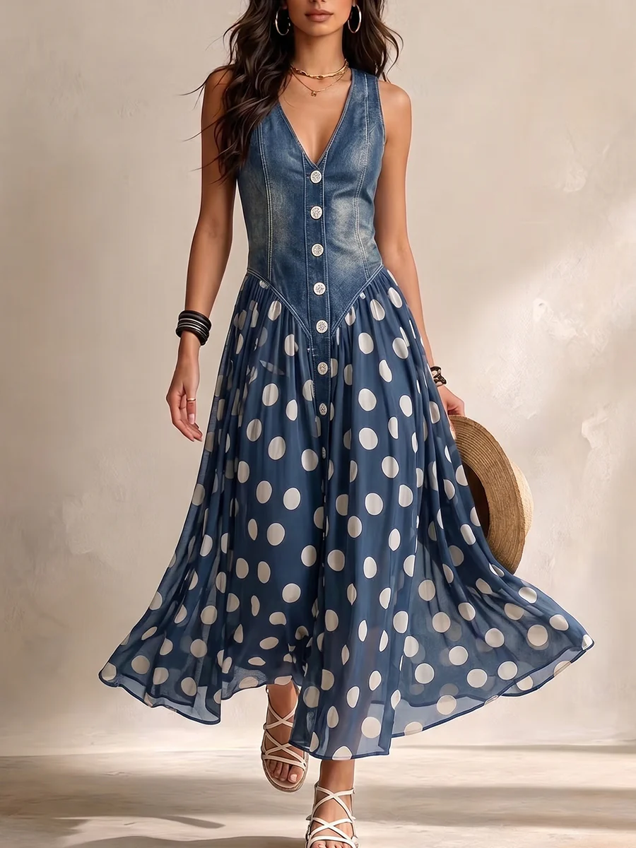 VOREALO | Vestido Comodo Lunares