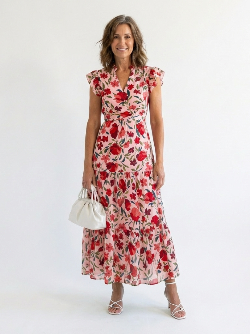 VOREALO | Vestido Largo Estampado Floral < Lila >