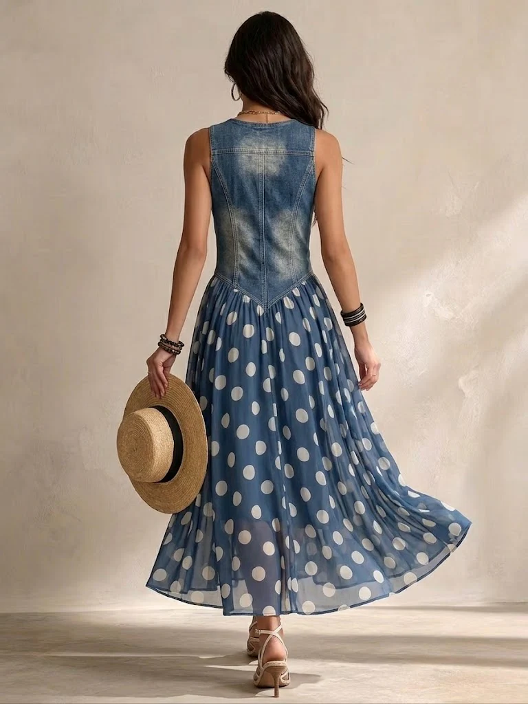 VOREALO | Vestido Comodo Lunares