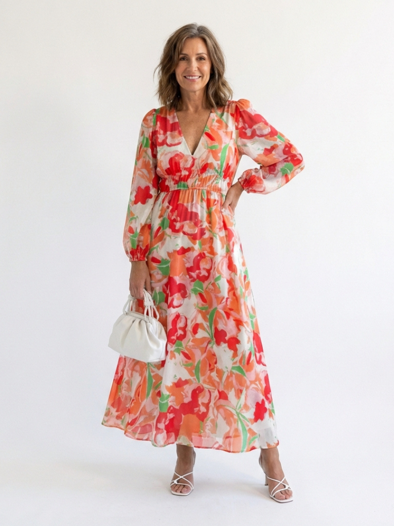 VOREALO | Vestido Largo Estampado Floral < Athenea >