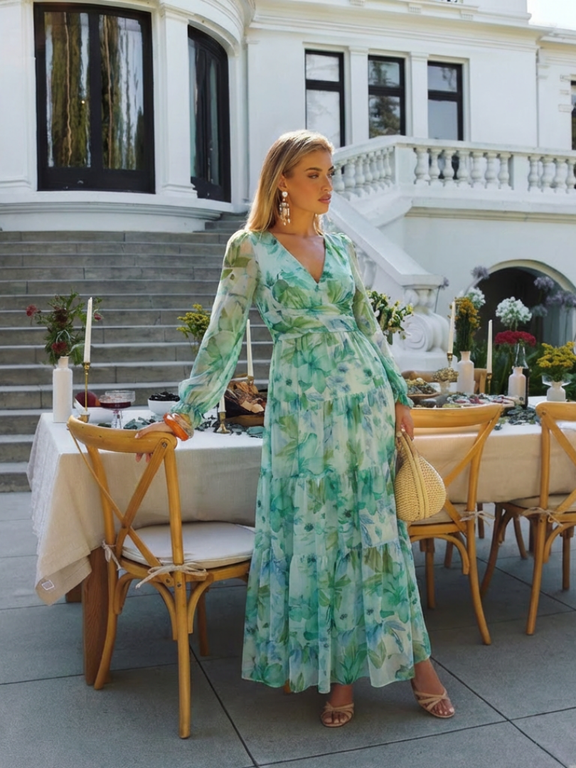 VOREALO | Vestido Largo Estampado Floral < Athenea >
