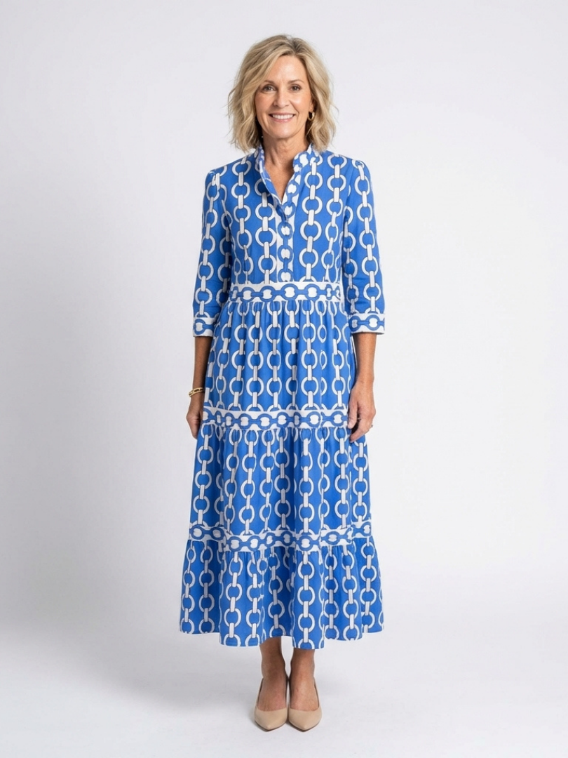 VOREALO | Vestido Estampado Cadenas < Laura >
