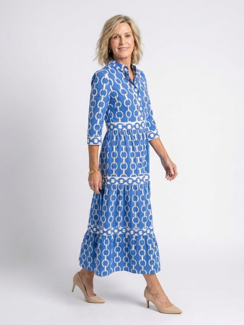 VOREALO | Vestido Estampado Cadenas < Laura >
