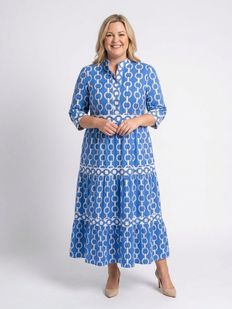 VOREALO | Vestido Estampado Cadenas < Laura >