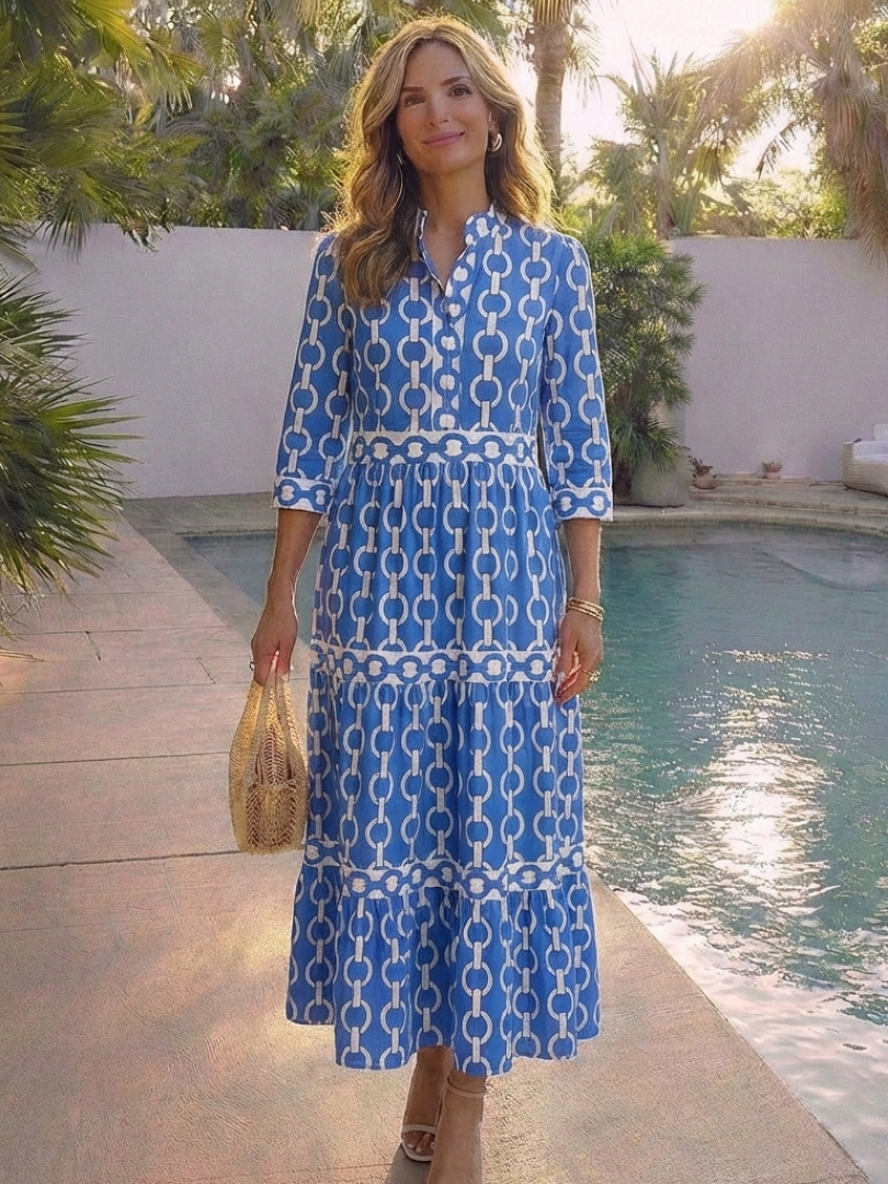 VOREALO | Vestido Estampado Cadenas < Laura >