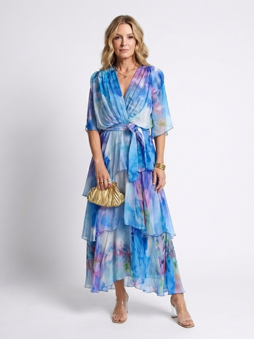 VOREALO | Vestido Largo Ondas < Amapola >