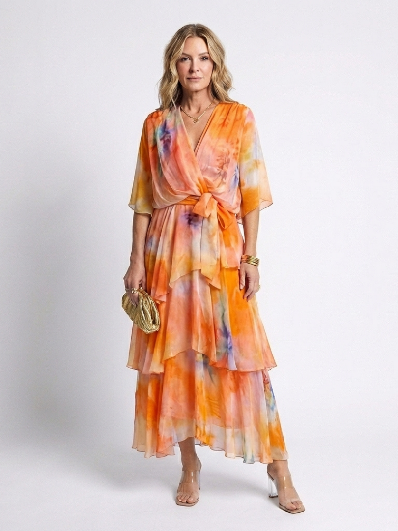 VOREALO | Vestido Largo Ondas < Amapola >