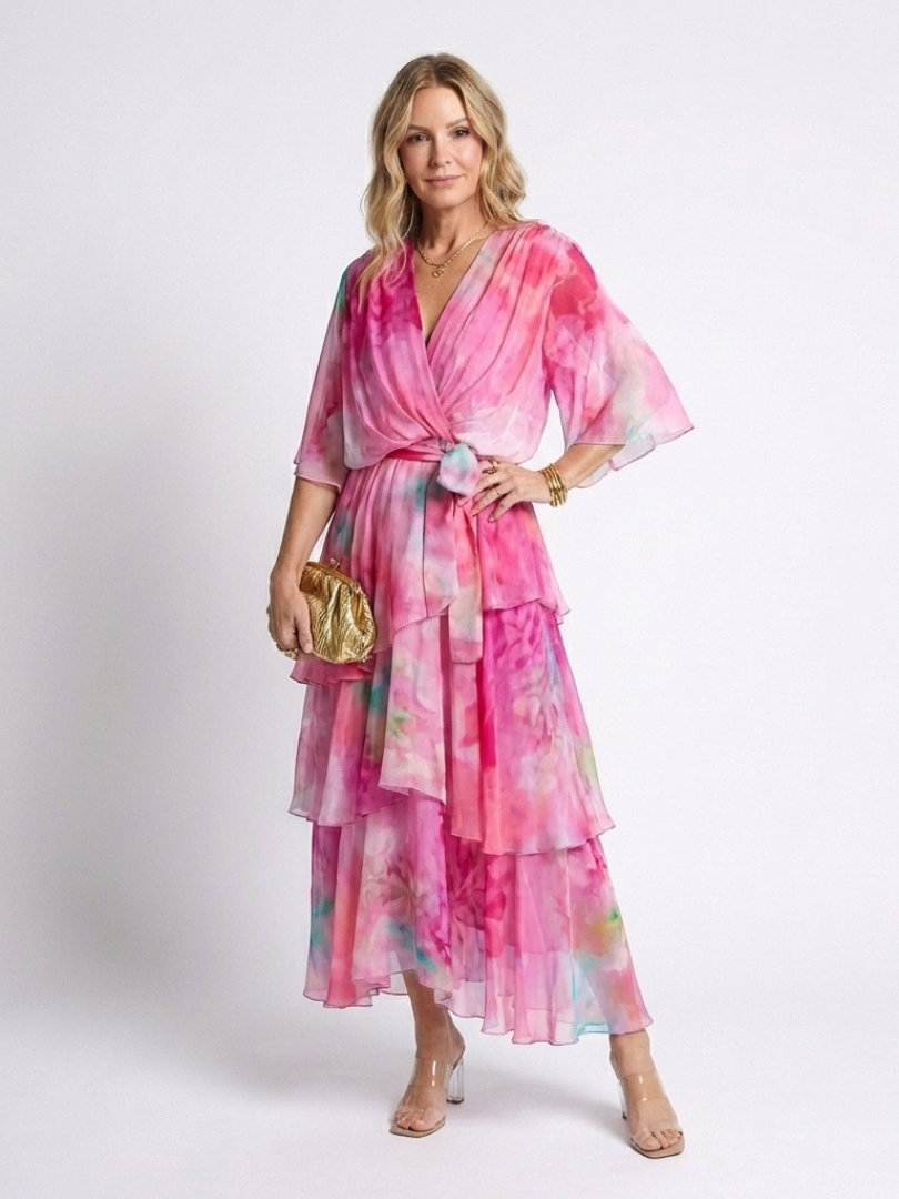 VOREALO | Vestido Largo Ondas < Amapola >