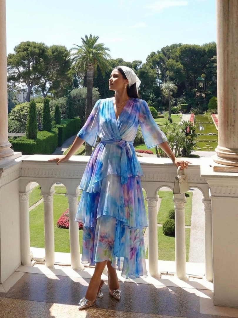 VOREALO | Vestido Largo Ondas < Amapola >