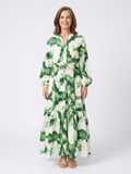VOREALO | Vestido Largo Floral Verde < Rosa >