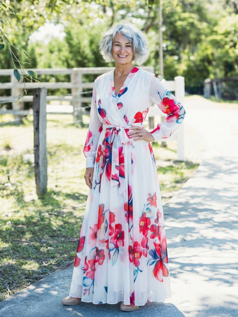 VOREALO | Vestido Largo Estampado Floral